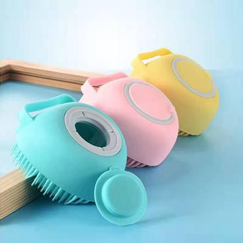 Escova de Silicone para Banho dos Pets - Conforto e Limpeza em Cada Lavagem